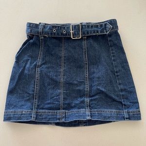 Pacsun denim skirt with belt detail!